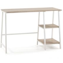 Vs Venta-stock - Schreibtisch Lisboa Weißer. Computertisch. Industrieller Stil. 105 X 47 X 75 Cm