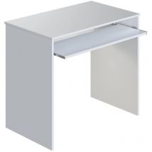 Hogar24 - Schreibtisch Dayton, Schreibtisch mit Regal, PC-Halter Arbeitstisch für Büro oder Schlafzimmer, Schreibtisch, cm 90x54h79, Weiß
