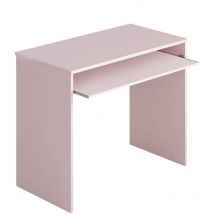 Hogar24 - Schreibtisch Dayton, Schreibtisch mit Regal, PC-Halter Arbeitstisch für Büro oder Schlafzimmer, Schreibtisch, cm 90x54h79, Rosa