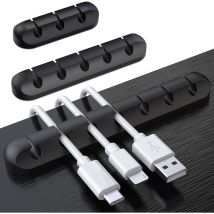 Schreibtisch-organizer-kabelclips, 3er-set, Kabelhalter, Kabelorganisator, Kabelmanagement, Kabelaufbewahrung Für Usb-ladegerät/maus/kopfhörer/pc-
