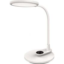 Schreibtischleuchte Horizon ABS,Silik.weiß H.390mm Standfuß+Wandmontage