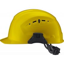 Casco de obra CrossElectric con rueda de ajuste, amarillo
