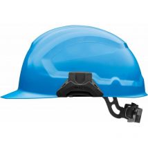 Crossectric de casco de seguridad con bloqueo giratorio. azul