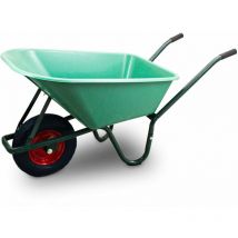 Bituxx - Schubkarre 100L Schubkarren Schiebkarre Bauschubkarre mit pvc Wanne und pu rad bis 250kg (Schubkarre mit pvc Mulde und pu Rad Schwarz)