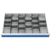 Schubladeneinteilung r 36-24 mit Metalleinteilung für Front 150 mm Maße in mm (BxT): 900 x 600
