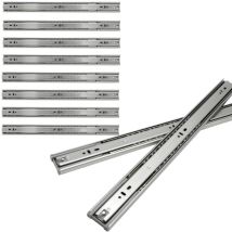 Swanew - Schubladenschienen Rollenführung Schiene Schubladenauszug Schubladen Kugelführung Selbsteinzug Vollauszug Länge 400mm 10Paar