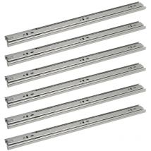 Swanew - Schubladenschienen Schubladenauszug Auszugsschiene Rollenführung Schiene Schubladen Kugelführung Selbsteinzug Vollauszug Länge 550mm 3Paar