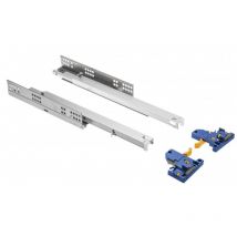 Schubladenschienen Unterflurführung Soft Close Schubladenauszug h 45mm Metall 550mm