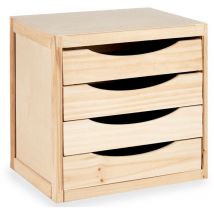 Organizer aus Holz mini, 3 Schubladen, 38,5 x 30 x 37,4 cm