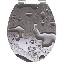 Schütte - High Gloss Toilet Seat with Soft-Close grey steel mdf