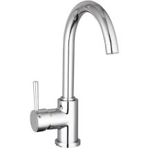 Mitigeur d'évier avec bec verseur rond UNICORN chrome SCHÜTTE