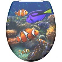 Schütte - Siège de toilette avec fermeture en douceur sea life imprimé