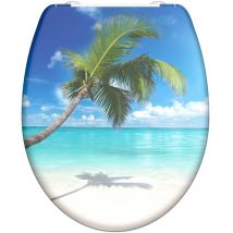 Schütte - Asiento de wc duroplast con cierre suave estampado carribean
