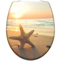 Schütte - Asiento de wc duroplast con cierre suave estampado sea star