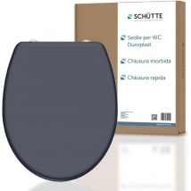 82304-A Anthracite with Soft-Close Mechanism, Quick Release for Easy Cleaning, Duroplast lid (max. Load of The Toilet seat 150 kg), Charcoal - Schütte