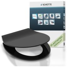 Schütte - Duroplast Wc-sitz Slim Black, Mit Absenkautomatik Und Schnellverschluss
