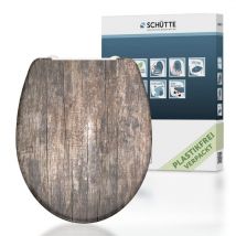 Duroplast WC-Sitz OLD WOOD, mit Absenkautomatik und Schnellverschluss