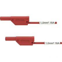 Vsfk 8500 / SIL1 / 100 / rt Puntali di sicurezza Spina 4 mm Spina 4 mm 100.00 cm Rosso 1 pz. - Schützinger
