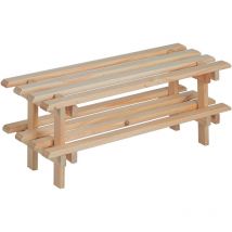 Stapelbares Schuhregal mit zwei Regalen aus Kiefernholz (30x75x259 cm) Astigarraga EVCH60.99