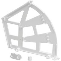 Schuhschrank-Kippbeschlag für 3 Fächer, Einbautiefe mind. 300 mm,Kunststoff weiß