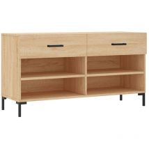 Schuhbank Sonoma-Eiche 102x35x55 cm Holzwerkstoff vidaXL