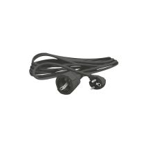 Schuko-Elektro-Verlängerung 4,8mm 16A schwarz 5m