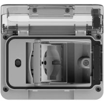 4Box Schuko Steckdose IP55 RAL7035 für Unterputzdose 503 Außenmontage einfache Installation