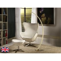 Schuller Arcus LED Integrated Floor Lamp Brushed Gold 3000K