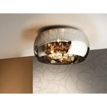 Schuller Argos - 5 Light Crystal Flush Ceiling Light Chrome, Mirror, G9