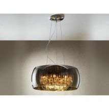 Schuller - Argos - 6 Light Round Crystal Ceiling Pendant Chrome, Mirror, G9