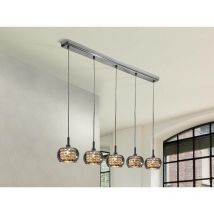Schuller Lighting - Schuller Ari - 5 Light Crystal Hanging Ceiling Pendant Mirror, G9