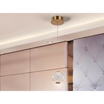 Schuller - Austral Modern Spherical Carved Crystal led Pendant Ceiling Light, 272lm, 3200K