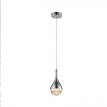 Elie - Sospensione a soffitto in cristallo a led integrato con effetto bolla cromato - Schuller