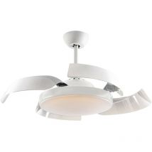 Schuller Enzo 6 Speed Ceiling Fan with Retractable Blades White, 3000-6500K, Remote Control, Timer & Reversible Functions