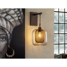 Schuller Lighting - Schuller Fox - Wall Light with Shade, Chocolate, 1x E27