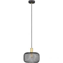 Schuller - Osiris Wire Frame Pendant Ceiling Light Matt Black And Gold Paint E27
