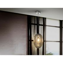 Schuller Lighting - Schuller Ovila Pendant Light with Small Grey Shade in Cognac Tonality