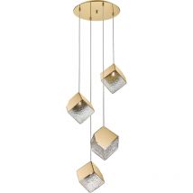 Schuller - Priscila Cluster Pendant Ceiling Light 4 Light Golden, Textured G9