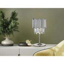 Tiara Glass Table Lamp Chrome G9 - Schuller