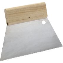 Eh'klar Zahnspachtel mit Holzgriffleiste Breite 180 mm Spitzzahnung 0,60 mm - Schuller