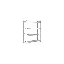 Certeo - Weitspannregal mit Stahlboden Höhe 2500 mm Spannweite 1500