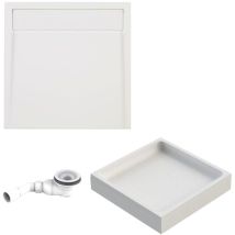 Duschwanne Brava - Aus Hochwertigem Sanitäracryl, Komplett Set Inkl. Wannenträger Und Ablauf, Farbe: Weiß, Größe: 80 X 80 Cm - Schulte