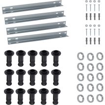 Dwm-tec Montageset Für Dwm-tec Duschwanne Bis 120 Cm Seitenlänge, 14 Füße + 4 Montageschienen - Schulte