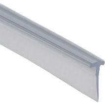 Joint silicone à lèvre souple translucide pour joint d'étanchéité de douche, universel, 1000mm recoupable, hauteur de 10,5mm,pour paroi de 6mm