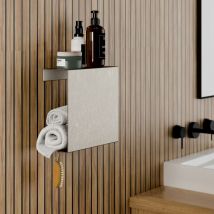 Schulte mensola per doccia autoadesiva, senza foratura, 22.5 x 9.5 x 22.5 cm, look acciaio inox