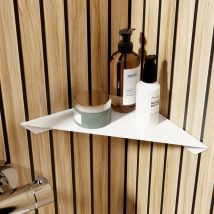 Mensola per doccia autoadesiva, senza foratura, 23 x 23 x 3.5 cm, bianco opaco - Schulte