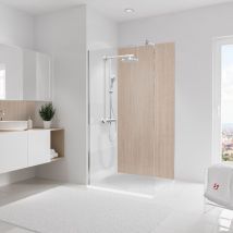 Schulte - panneau mural 100x210 cm, revêtement pour douche et salle de bains, placement facile, DécoDesign décor, travertin romain