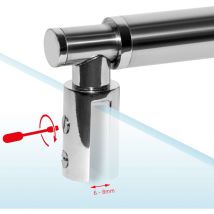 Schulte - Stabilisator chromoptik, Teleskop Haltestange für Glas/Wand Stabilisation, Wandhalterung für Duschwand, 79 - 120 cm, Glasstärke: 6 - 8 mm