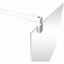 Schulte - Stabilisator für 5-8 mm Glas, kürzbar und winkelbar, Haltestange für Glas/Wand Stabilisation, Wandhalterung für Duschwand, Alpinweiß,