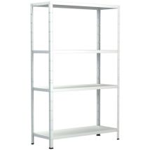 Schulte Regalwelt - Schulte Regalwelt Rayonnage Emboîtable Avec 4 Tablettes Powermax, Charge Utile 65 Kg, 180x60x40 Cm (hxlxp), Blanc, Rayonnage De 